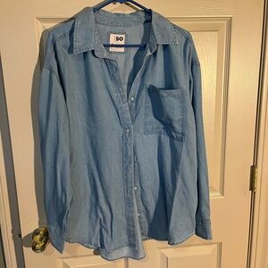 Sonoma women’s long sleeve denim button up shirt